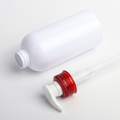 Pumpen-leere Shampoo-Körper-Wäsche-runde Behälter-Lotions-Plastikflaschen 350ml 500ml weiße rote