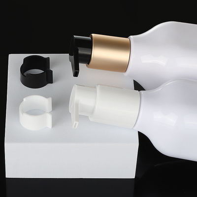 biologisch abbaubare einzigartige Quadrat-kosmetische Luxuslotions-luftlose Goldpumpflasche 200ml 300ml 350ml 400ml