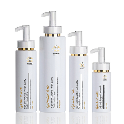 Shampoo-Flaschen-geformter Haar-Lotions-Flaschen-Duschgel-Handwäsche-PlastikLeercontainer des Gold500ml mit Pumpe