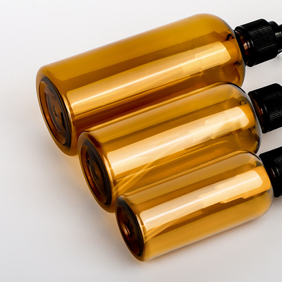 Leere Plastik- Kosmetik-Behälter 200ml 300ml, die Luxus-Amber Shampoo Lotion Pump Bottle verpacken