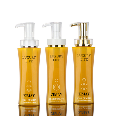 Weiße Plastikgewohnheits-leere kosmetische Verpackenshampoo-Lotions-Flaschen der Goldkundenspezifische Luxuskörper-Butter350ml
