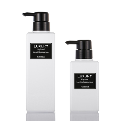luftlose kosmetische Lotions-Flasche, Siebdruck weiße Lotions-Flasche mit Pumpe