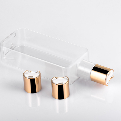 Plastikdisketten-Kappen-Flasche Squeezable luftloses 300ml mit Goldüberwurfmutter