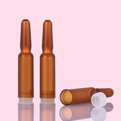 Amber Plastic Serum Vials Ampoule für die kosmetische Kapazität des Wesentlich-1ml