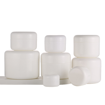 Rundes weißes Sahneverpackenglas, Creme für den Körper kosmetische Gläser 50g