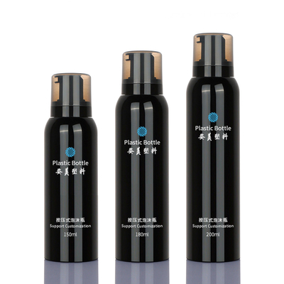 Zylinder HAUSTIER 180ml 200ml die schwarze Schaum-Seifenspender-Flaschen-Pumpe verpackend luftlos